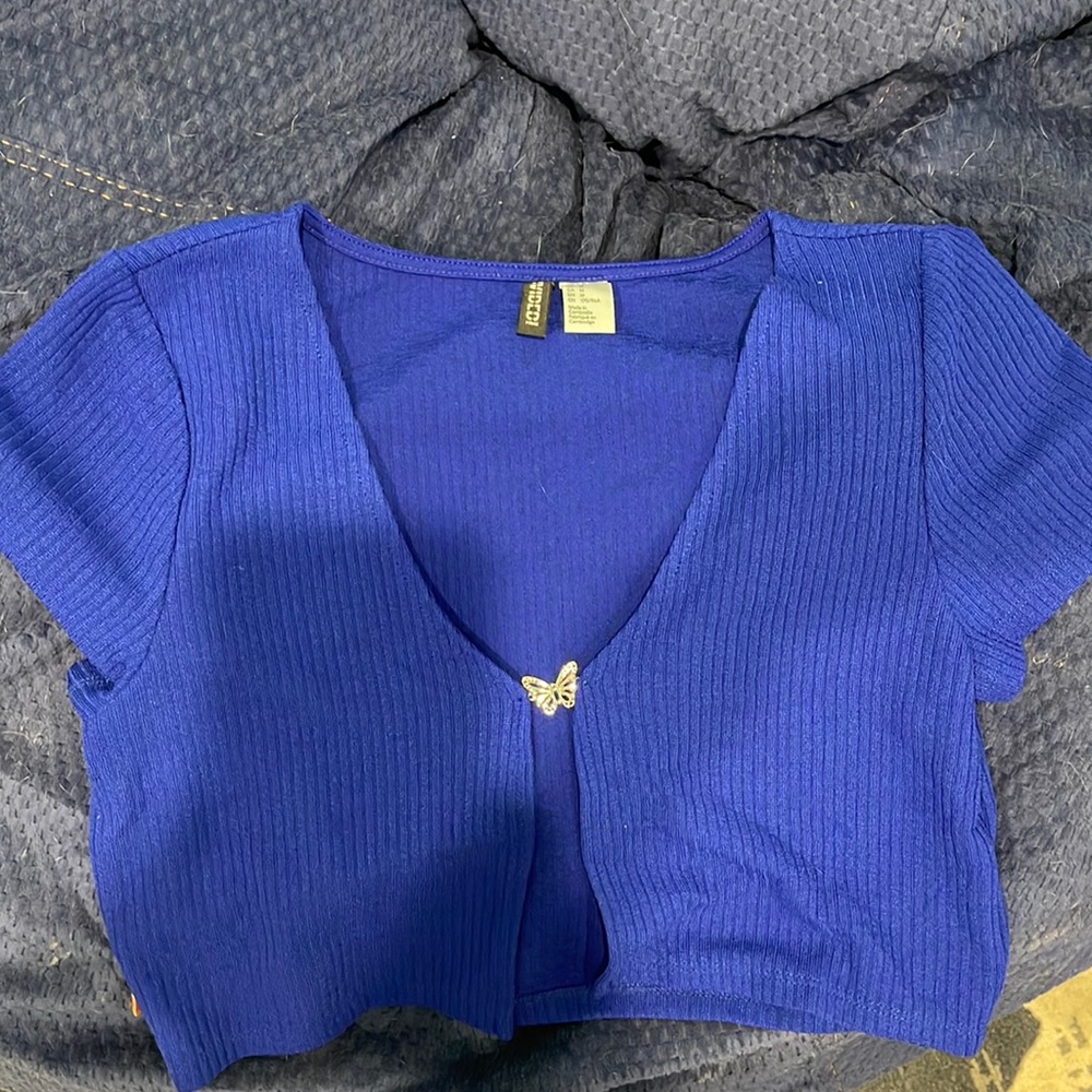 H&M blue cardigan